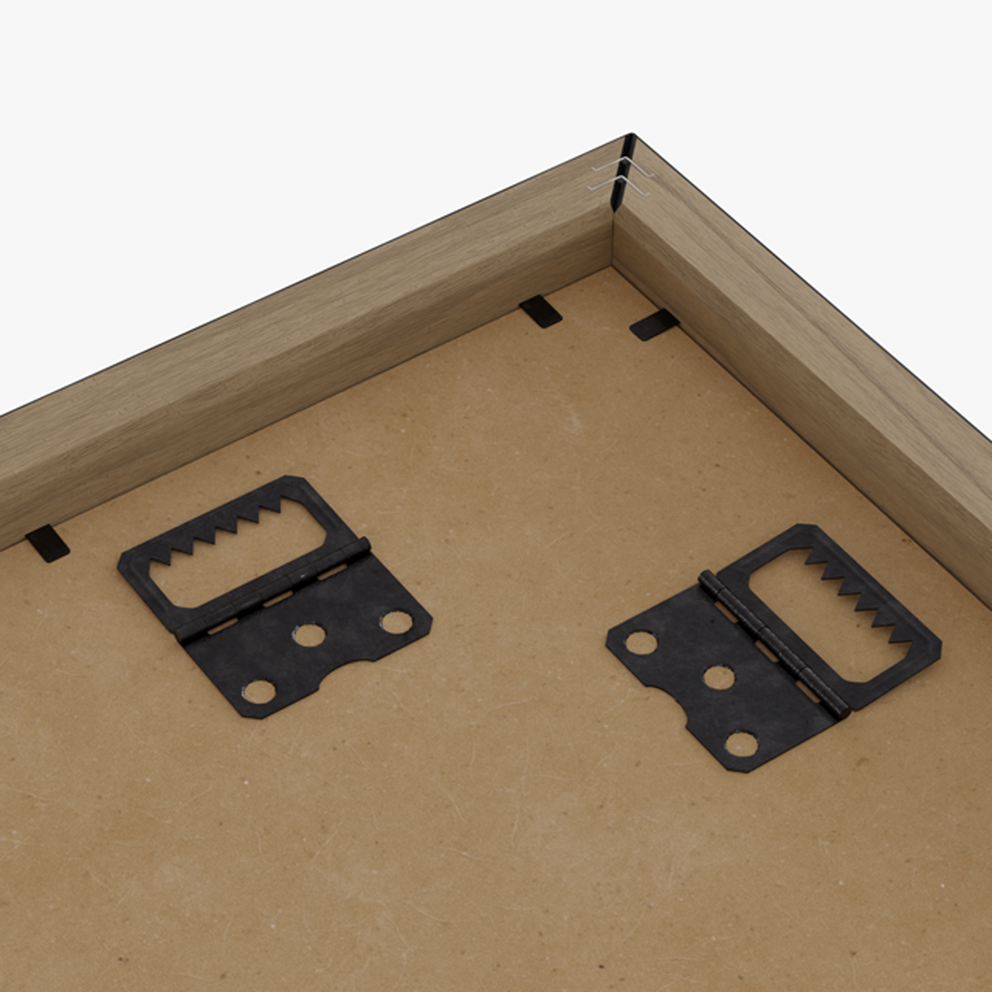 The frame on the back is made of pdf with strong hanging hooks along and across