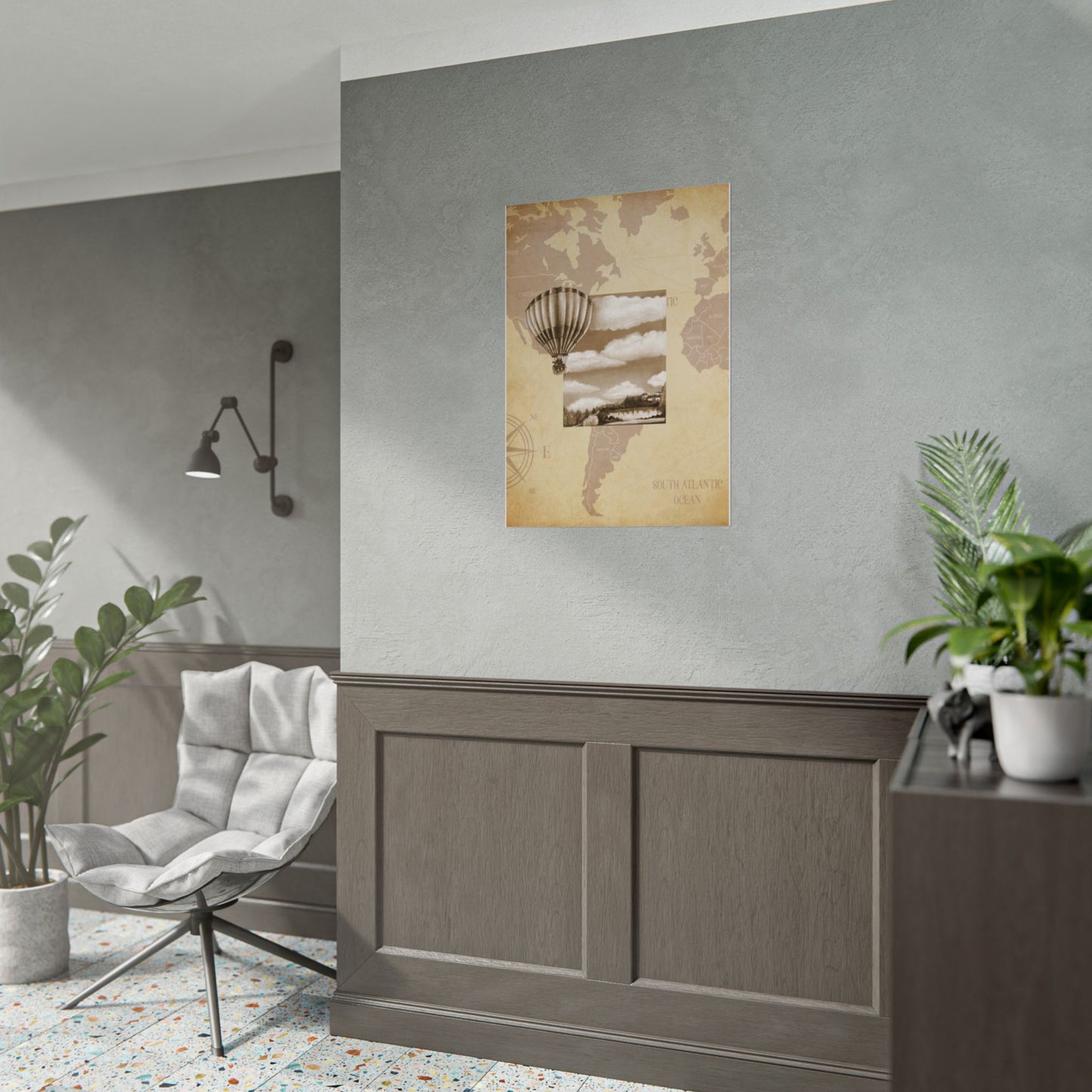 Vintage Hot Air Balloon Poster