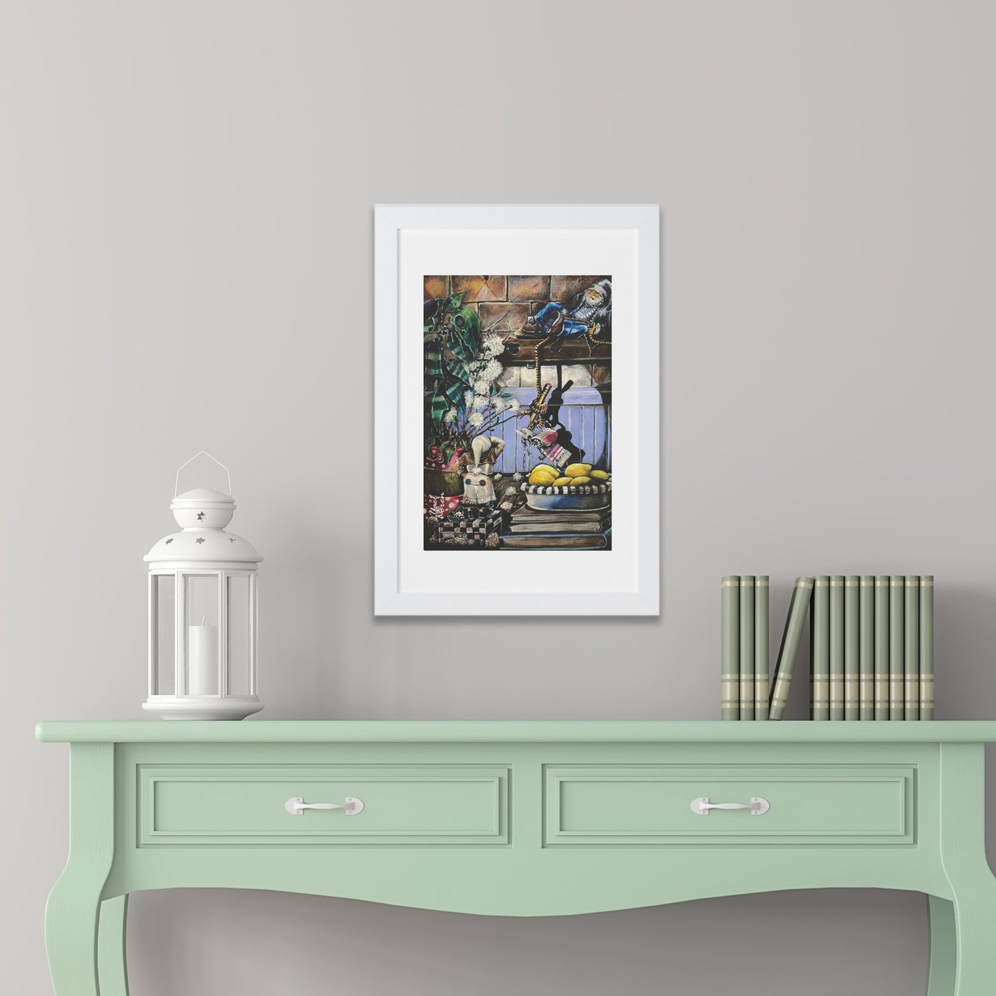 Whimsical Gnome Art Print Framed – Cozy Vintage Charm for Any Space