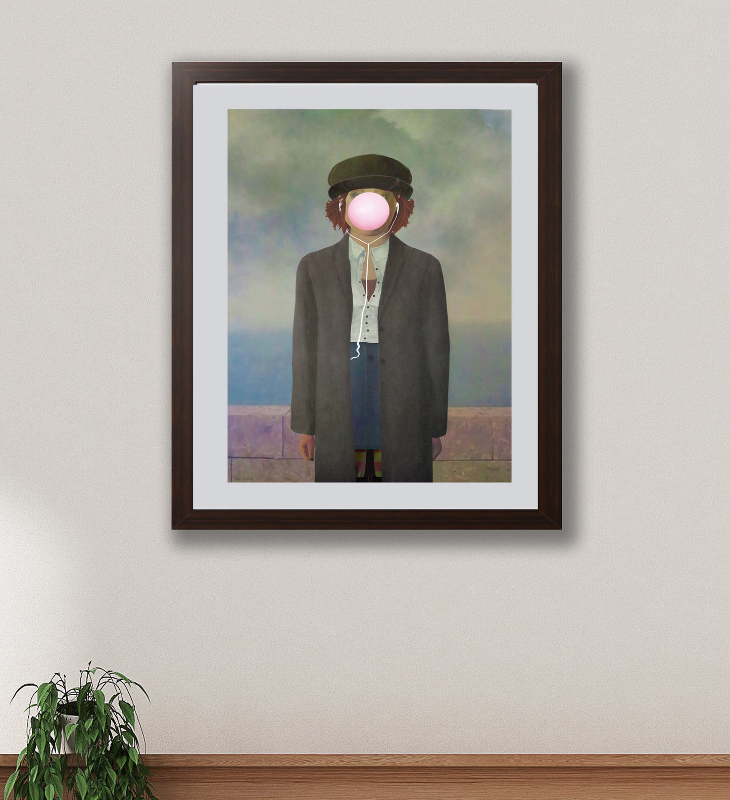 Transform your space with this striking poster inspired by René Magritte's iconic Son of Man, reimagined in a youthful and modern style. This art piece is perfect for adding a touch of sophistication to any room. With a wooden frame included, the picture elevates the decor, bringing a museum-quality feel to your home or office. Ideal for art lovers and those seeking a unique statement piece, this poster is sure to spark conversation and admiration. Upgrade your wall decor with this exceptional work art