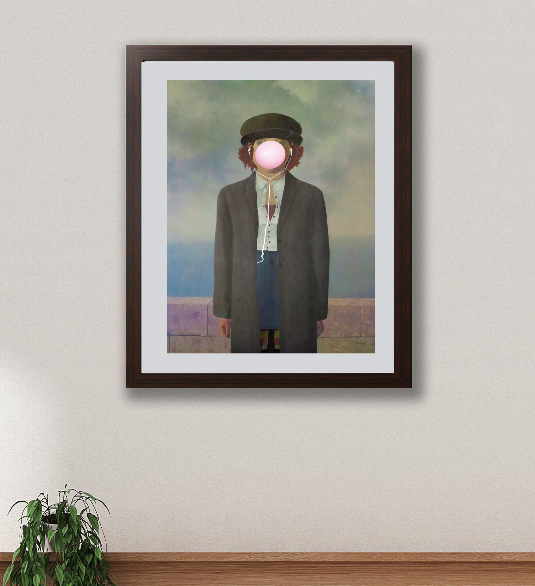 Transform your space with this striking poster inspired by René Magritte's iconic Son of Man, reimagined in a youthful and modern style. This art piece is perfect for adding a touch of sophistication to any room. With a wooden frame included, the picture elevates the decor, bringing a museum-quality feel to your home or office. Ideal for art lovers and those seeking a unique statement piece, this poster is sure to spark conversation and admiration. Upgrade your wall decor with this exceptional work art