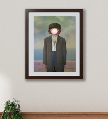 Transform your space with this striking poster inspired by René Magritte's iconic Son of Man, reimagined in a youthful and modern style. This art piece is perfect for adding a touch of sophistication to any room. With a wooden frame included, the picture elevates the decor, bringing a museum-quality feel to your home or office. Ideal for art lovers and those seeking a unique statement piece, this poster is sure to spark conversation and admiration. Upgrade your wall decor with this exceptional work art