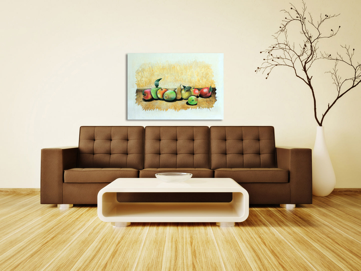 Framed Poster Fruits Painting Warm Colors