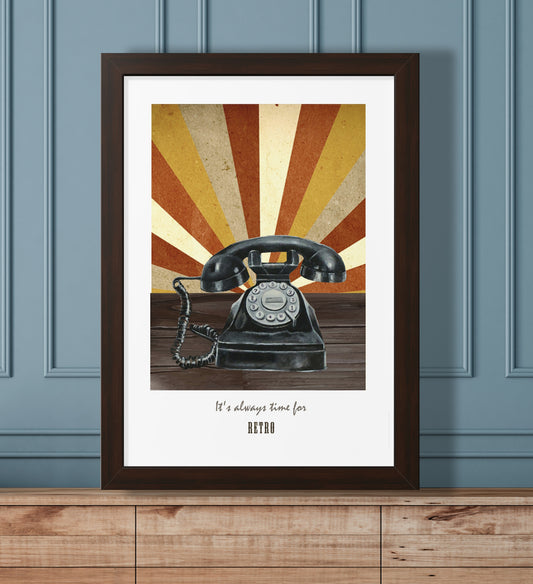 Vintage Telephone Art: Nostalgic Charm